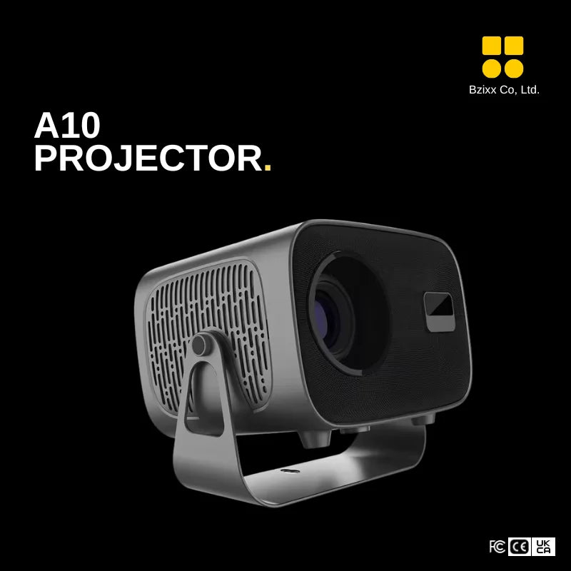 4K A10 Projector Built in 5W Speaker 1280*720P Android 11 280 ANSI Wifi6 BT5.0 Home Projector