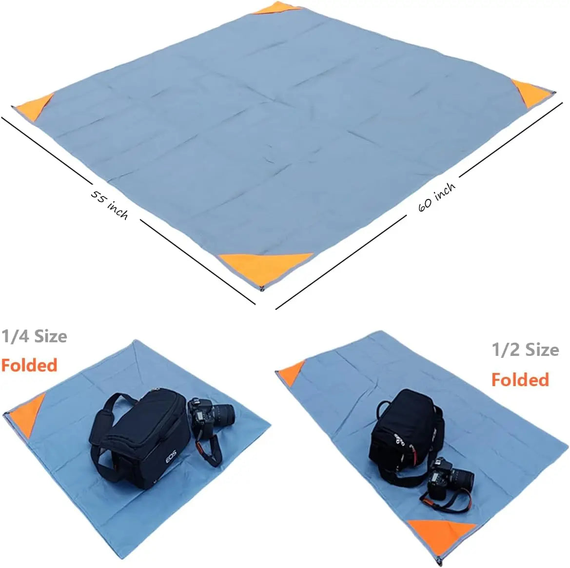 Beach Blanket Sandproof 150 X 140cm Waterproof Beach Mat Lightweight Picnic Blanket for Travel Hiking Sports