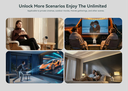 Wanbo Cube 1 4K Mini  Protable Android TV 14.0 Video Projector 360° Rotating Gimbal Electric Focus Proyector Dual Wifi 200IOS