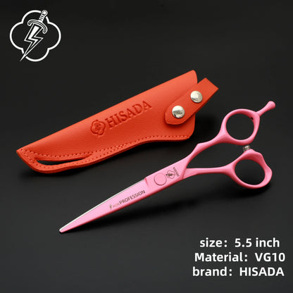 HISADA Hairdressing scissors 6 inch yellow High-end scissors VG10 Material is sharp and wear-resistant scissors tool