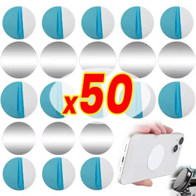 Thin Metal Plate Disk For Magnetic Car Phone Holder Iron Sheet Sticker Disk For Magnet Tablet Desk Phone Car Stand Mount Roun
