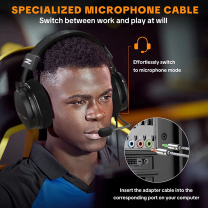 TOP W550X Talomen Over-Ear Headphones Portable Audio and Video Equipment with Detachable Cable Built-in Microphone For Gift