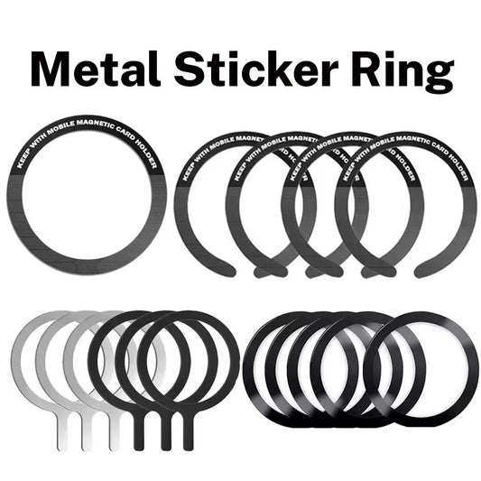 Universal Magnetic Metal Plate Ring for Magsafe Wireless Charger Iron Sheet Sticker Magnet Car Phone Holder for iPhone Samsung