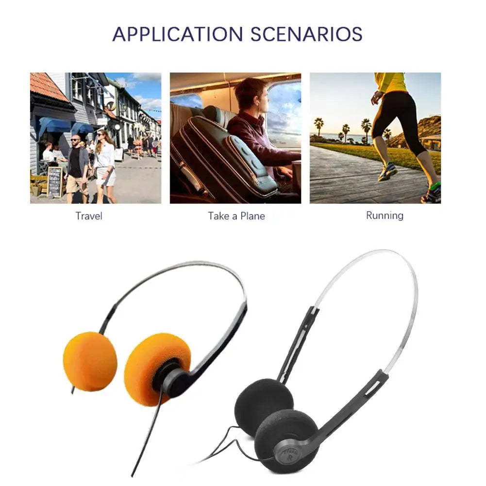 INS Japanese Retro Nostalgic Headsets MP3 Headphones Walkman Wired Earphone Props CD Sports Photo Personality
