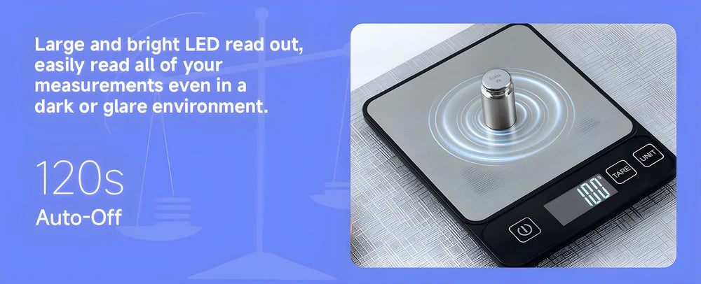 10kg Kitchen Scale LCD Digital Display Electronic Table Scale Baking Gram Weight Scales For Personal Healthy Diet Food Scale