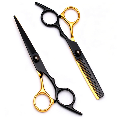 6 Inch Multifunctional Hair Cutting Scissors Complete Kit with Straight Thinning Shears Comb Professional Home Use and Salon