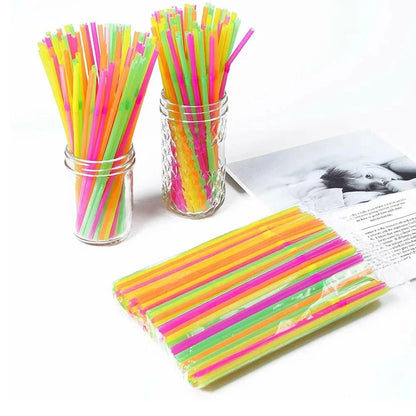 50-3000PCS Multicolor Drinking Straws Bar Party plastique Beverage Straw Kunststof Straws Wedding Kitchen Straws Wholesale