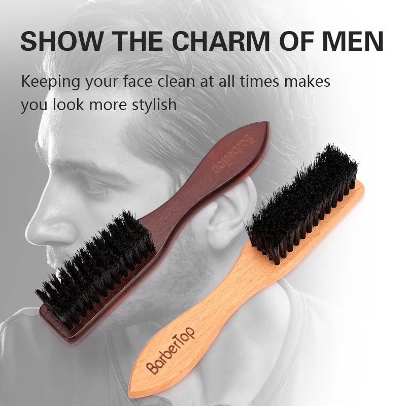 Barber Shop Beard Cleaning Wooden Brush Neck And Facial Dust Collector Hair Brush Household Hairdressing Styling Tool