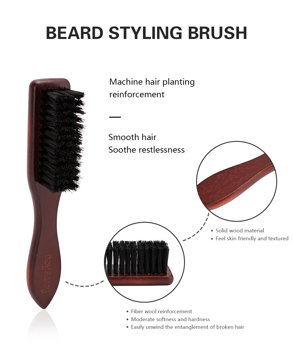 Barber Shop Beard Cleaning Wooden Brush Neck And Facial Dust Collector Hair Brush Household Hairdressing Styling Tool