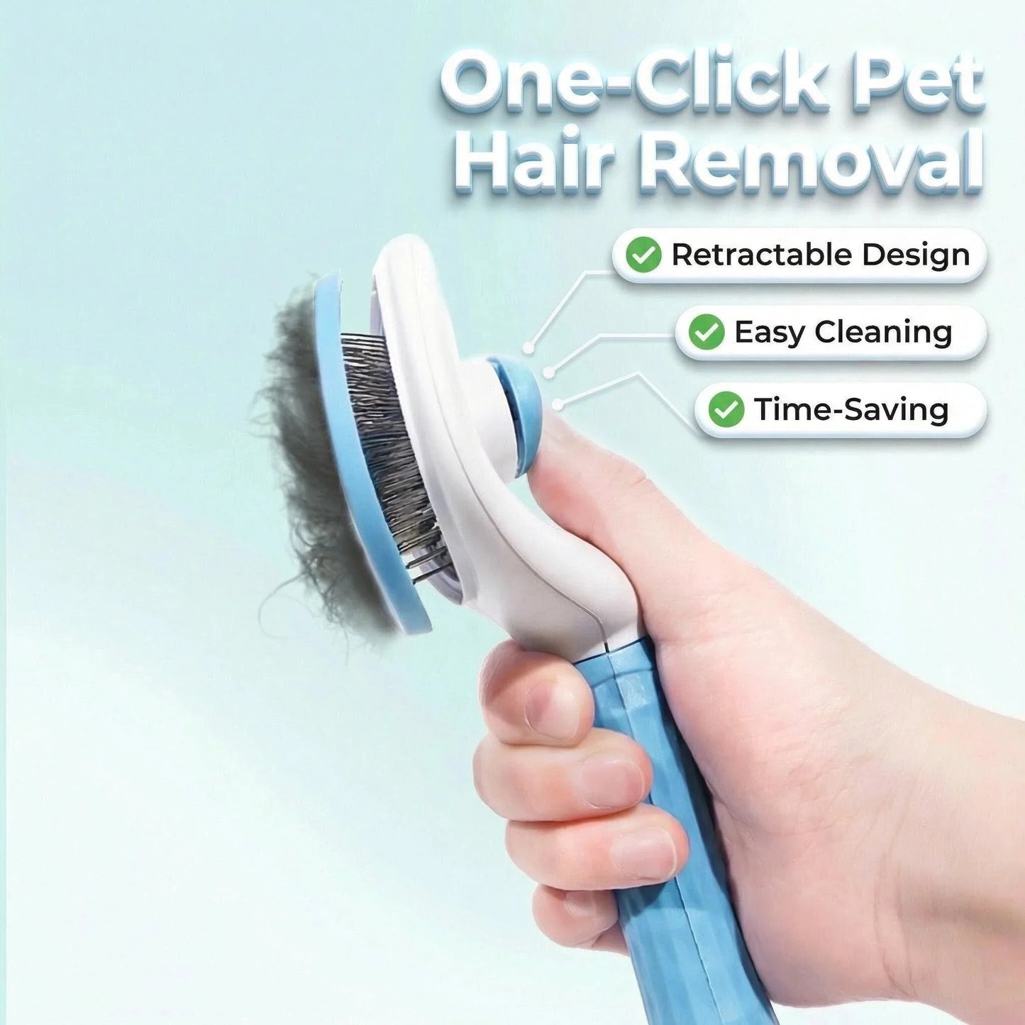 Easy Cleaning Dog Hair Comb Cat Fur Removal Brush Effortless Grooming Cat Comb Pet Float Hair Removal Brush Puppy Accessories
