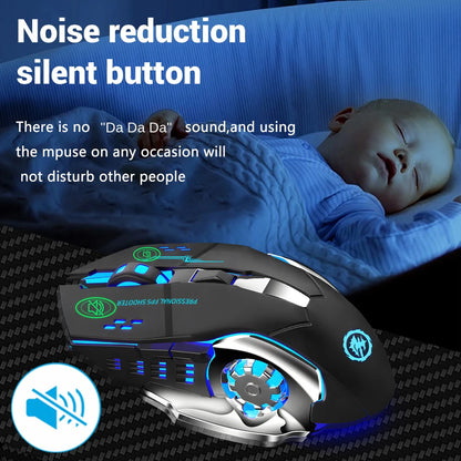 Rechargeable Wireless Mouse 2.4GHz USB Bluetooth Backlight Mouse Ergonomic Silent Office Mice for Laptop Macbook PC Tablet Phone