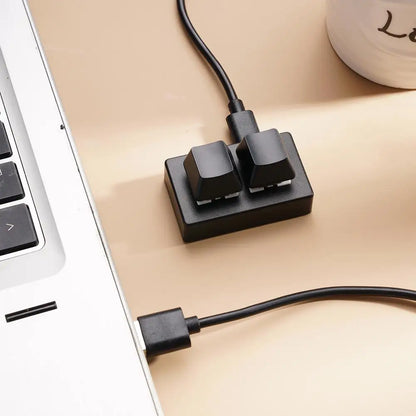 Mini Keyboard 2 Key Gaming Keyboard RGB USB Keypad 2-key Copy And Paste One-key Password Shortcut Combinations Key Multiple Keys