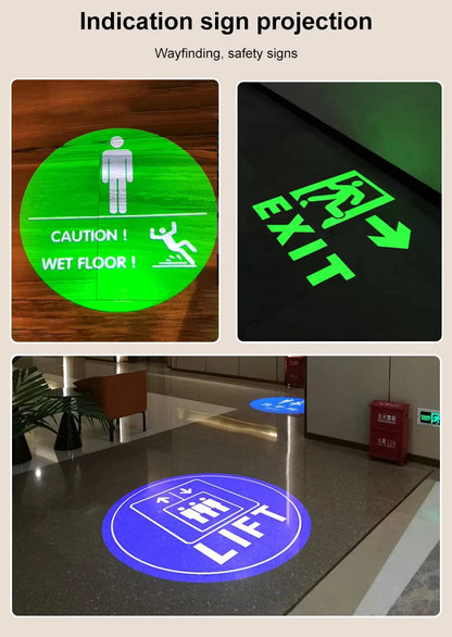 Custom LED Logo GOBO Projector Light  Indoor Outdoor Floor Projector Rotating Logo for Hotel Company Bar Store Business