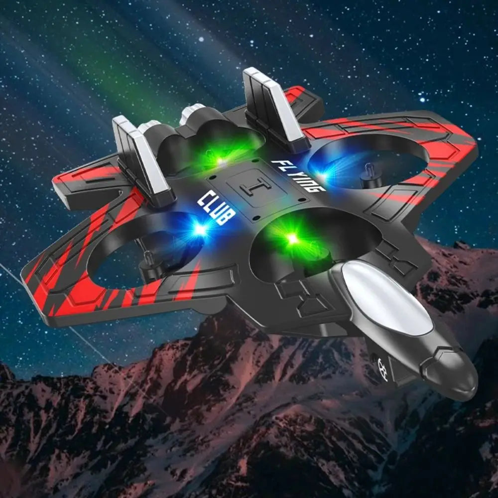 With Lights Glider Flying Helicopter RC Hobby Jet Plane 2.4G Stunt Remote Control Foam Fighter Airplane Toy Drone with Light