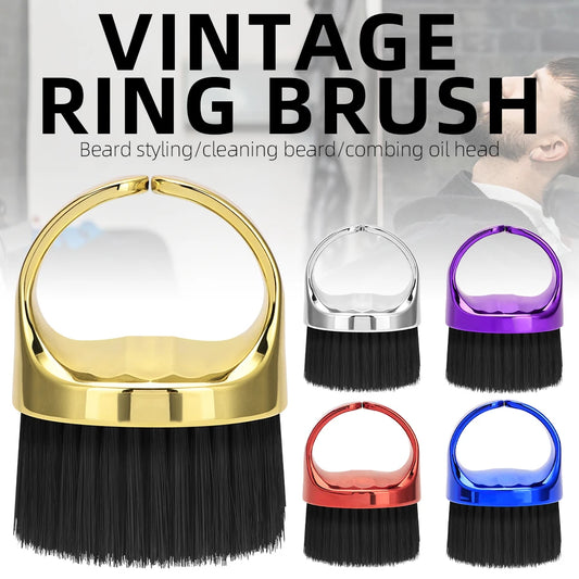 Professional Soft Ring Neck Duster Hair Cutting Brush - Barber Tool for Removing Loose Hair, Hairdressing Cleaning Brush