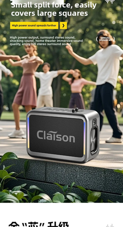 MW Audio Bluetooth Speaker LED Light Dual Mic Karaoke Outdoor Bass Booming Long Battery Life