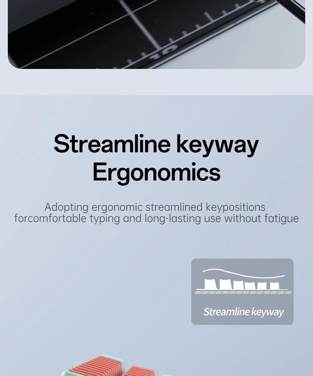 MUCAI MKA610 USB Mini Mechanical Gaming Wired Keyboard Red Switch 61 Key Gamer for Computer PC Laptop Detachable Cable