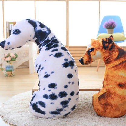 50cm 3D Dog Simulation Plush Toys Soft Pillow Lifelike Plushies Stuffed Animal Cushion Pillow for Kids Home Decor Birthday Gifts