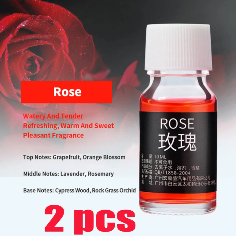 Car Fragrance Car Air Freshener Refill Liquid Perfume Essential Oil Natural Plant Aroma Diffuser Auto Interior Accessories 10ml