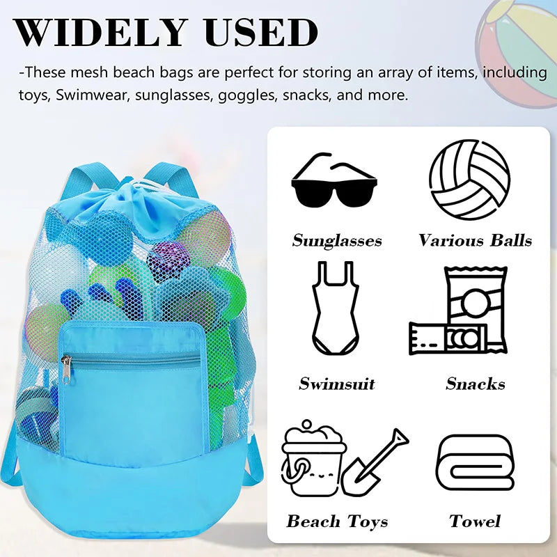 New Outdoor Beach Bag Beach Toy Storage Bag Swimming Clothing and Miscellaneous Storage Bag Shoulder Handheld Storage Bag Touris