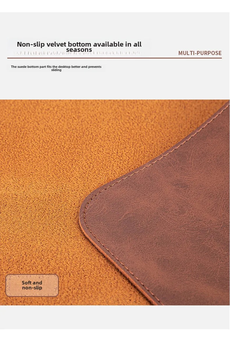 Desk Pad Waterproof PU Mouse Pad Desk Mat Protective Cover Large Mousepad Computer Laptop Non-slip Easy To Clean Keyboard Mats