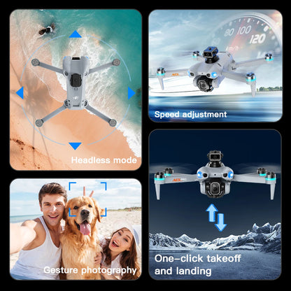 AE5Pro Aerial Drone Foldable Design Infrared Five-sided Obstacle Avoidance 4.3-inch Screen Control Optical Flow Positioning
