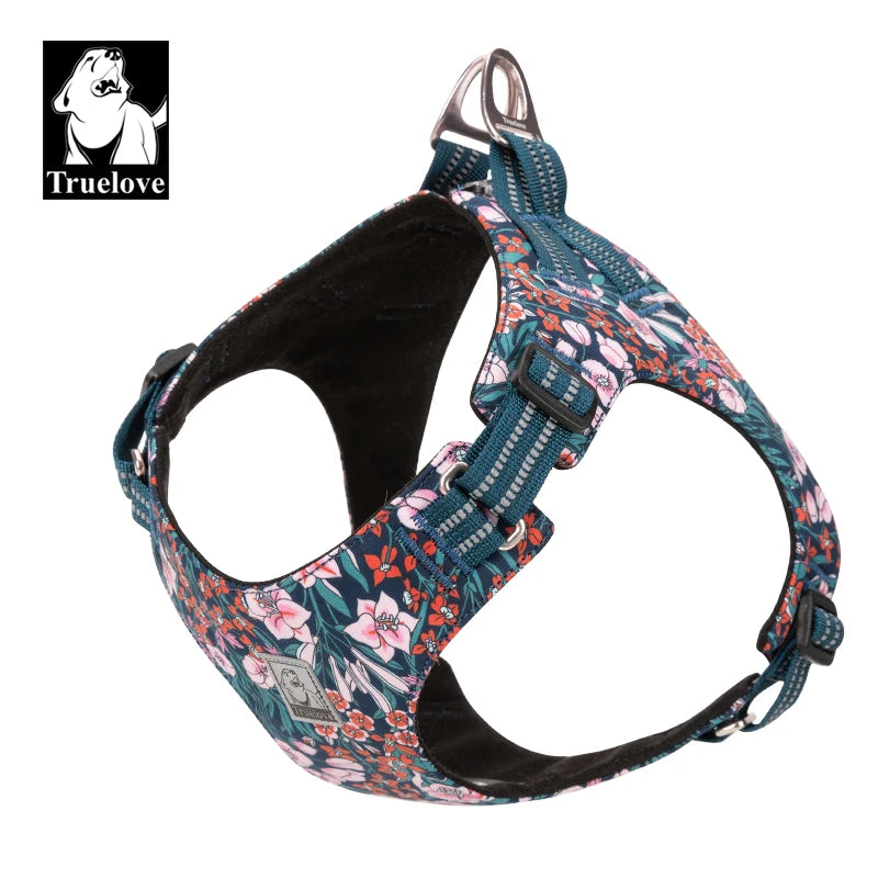 Truelove Pet Harness Floral Floral Doggy Harness Dog Vest Type Dog Walking Chain Small Medium Puppy Cat Printed Cotton TLH1912