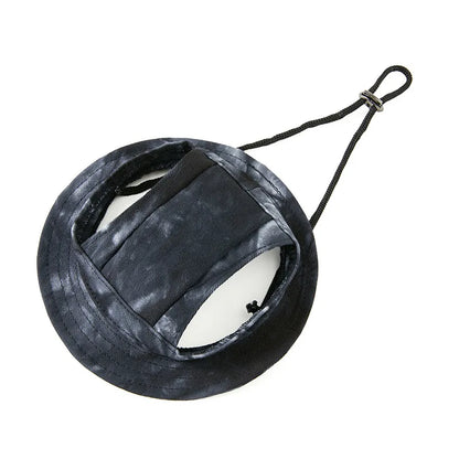 Dog Cotton Sun Hat With Ear Holes Round Brim Puppy Kitten Bucket Hat Outdoor Sun Protection Pet Caps for Small Medium Cat Dogs
