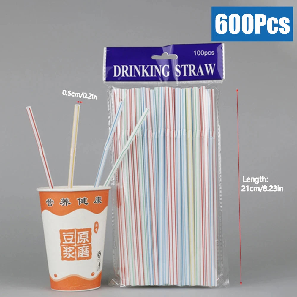 50/3000Pcs Multicolor rietjes Drinking Straws Milk Tea Bar Party Wedding Kitchen Home Accessories Black Beverage Straw Wholesale