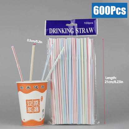50/3000Pcs Multicolor rietjes Drinking Straws Milk Tea Bar Party Wedding Kitchen Home Accessories Black Beverage Straw Wholesale