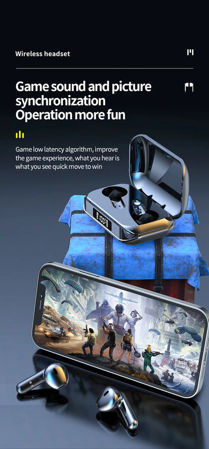 Soleeanre Earphone Wireless Headphones Stereo With Microphone Sport Earbuds Gaming Headset Supports all smartphone