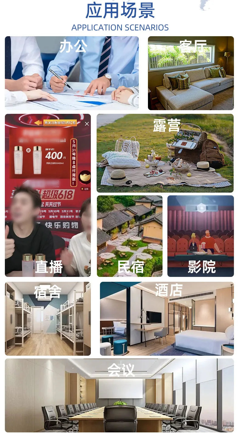 New Ultra HD 4K Home Projector Office Meeting Mobile Wireless Intelligent Portable Mini Projector