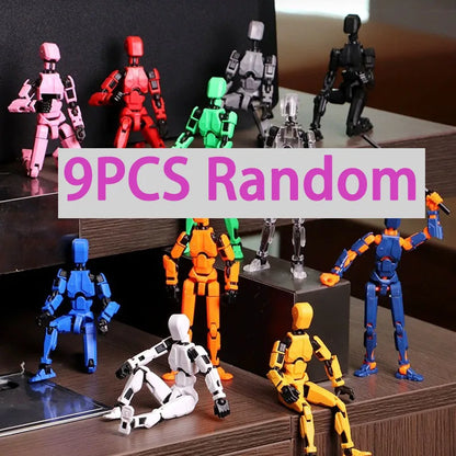 DIY Multi-Jointed Movable Shapeshift Robot Ornaments 3D Printed Mannequin Lucky Character Action Figures Toys for Kids Gift