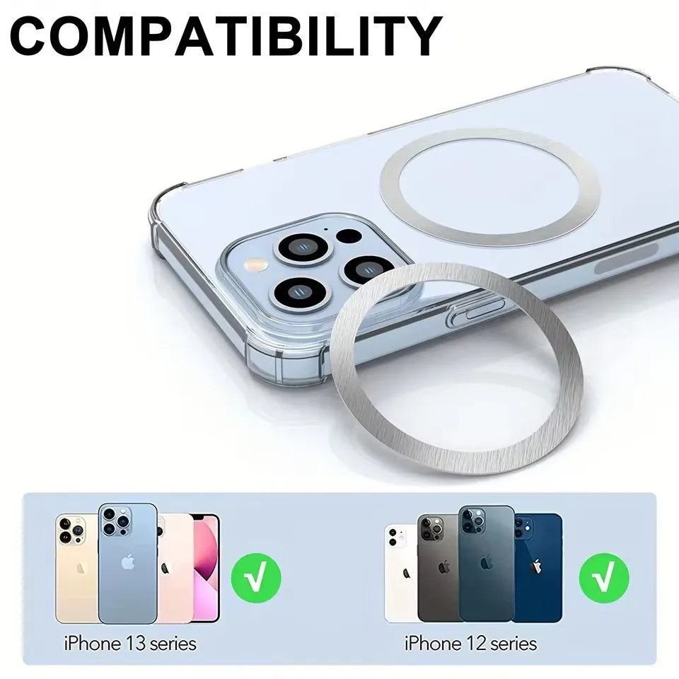 10/5PCS for Magsafe Magnetic Plate Ring Universal Stickers Support Wireless Charger Metal Plate Sheet for iPhone Samsung Xiaomi