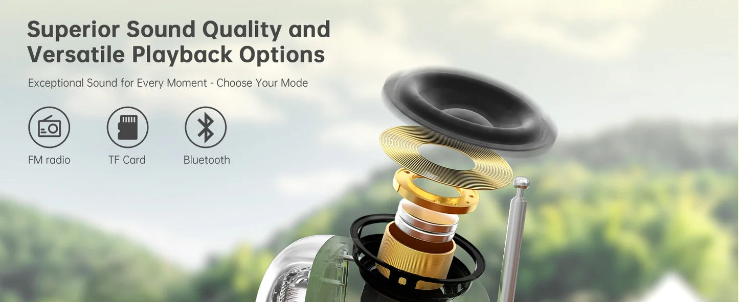 Divoom T-tiivoo-2 Mini Retro White Noise Bluetooth Speaker Portable Vintage Sleep Aid Bluetooth Speaker high quality Subwoofer