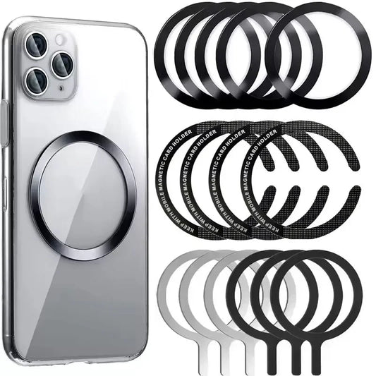 Universal Magnet Sticker Magnetic Adapter Ring Suitable for Magsafe IPhone 17 16 Wireless Charging Phone Round Metal Plate Ring
