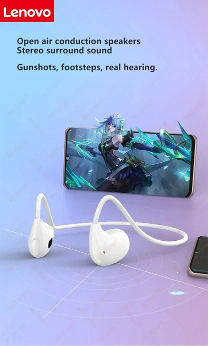 Lenovo Wireless Earbuds Bluetooth 5.3 Touch Controls Business Headphones Outdoor Sports Earbuds Compatible with all smartphones