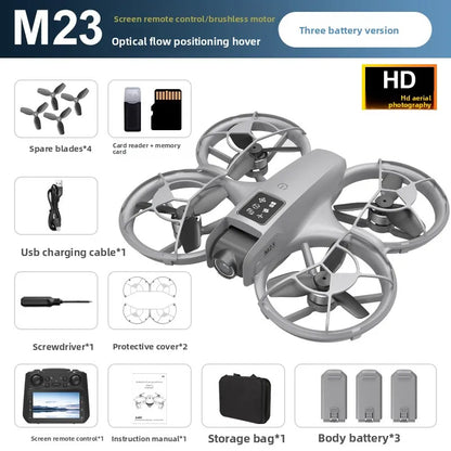 M23 Brushless FPV Drone with Screen, HD Aerial Photography, Mini Quadcopter Remote Control Aircraft