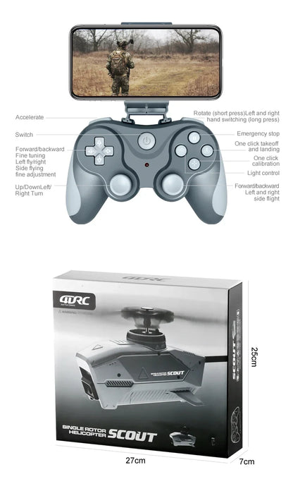 4D-L1 Spy Drone 8k Profesional Dual Camera Optical Flow Belt 4-Way Single Blade Aileron Photography Obstacle Avoidance Dron Toy