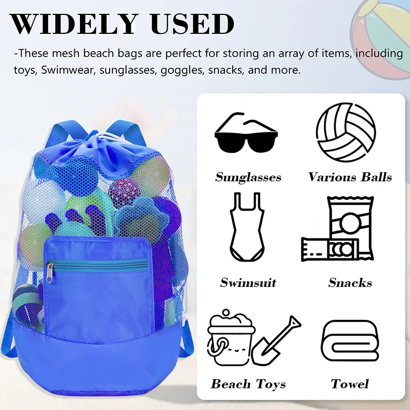 New Outdoor Beach Bag Beach Toy Storage Bag Swimming Clothing and Miscellaneous Storage Bag Shoulder Handheld Storage Bag Touris