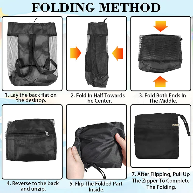 New Outdoor Beach Bag Beach Toy Storage Bag Swimming Clothing and Miscellaneous Storage Bag Shoulder Handheld Storage Bag Touris