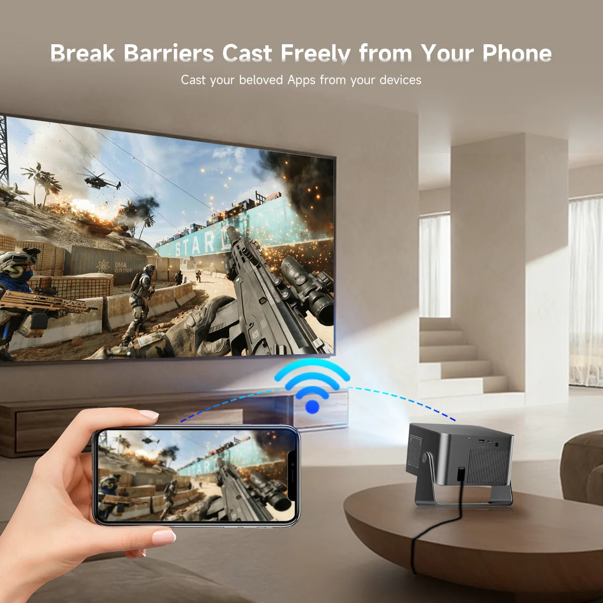 Magcubic HY350GT 900ansi Projector 1080p Native Projector 4K TV Stick Auto Focus Portable Beam Home Theater