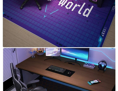 Gaming Chair Floor Mat Study Office Computer Chair Carpet Non-slip Floor Mat Living Room Decor Bedroom Decoration Area Rugs