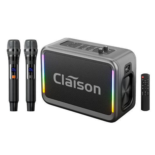 MW Audio Bluetooth Speaker LED Light Dual Mic Karaoke Outdoor Bass Booming Long Battery Life