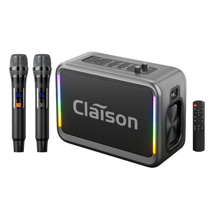 MW Audio Bluetooth Speaker LED Light Dual Mic Karaoke Outdoor Bass Booming Long Battery Life