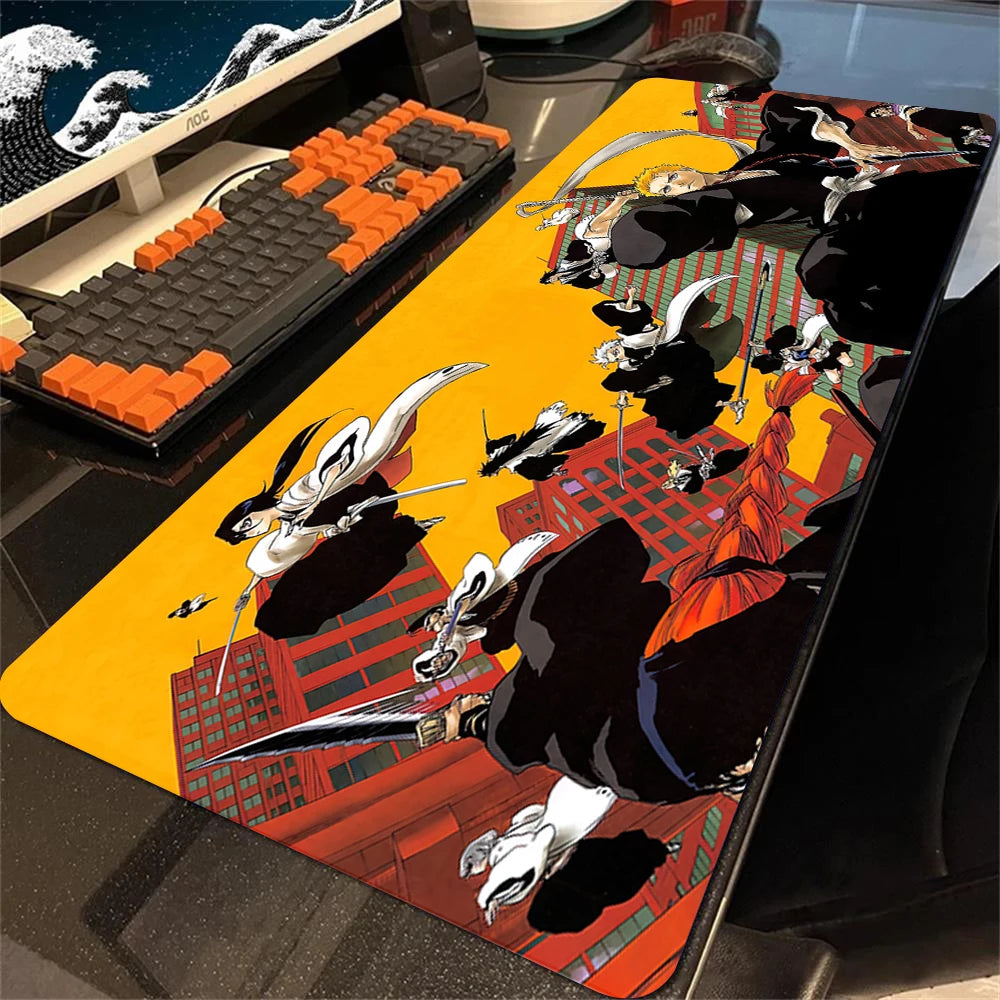 Anime Bleach Large Mouse Pad Gamer Cabinet Pc Keyboard Desk Mat 900x400 Computer Gaming Accessories Kurosaki Ichigo Mousepad Xxl