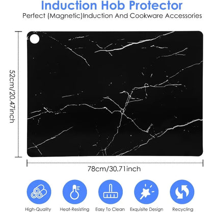 Large Induction Hob Covers Protector Mat Magnetic Silicone Scratch  Stove Cover Heat Resistant Electric Cooker Kitchen Washable