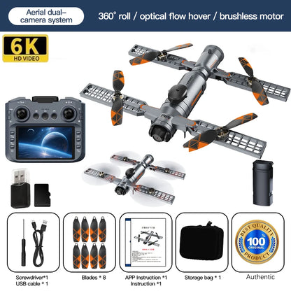 New AE22 spray Drone 8K Professional HD 180° Dual Cameras Brushless Motors Infrared obstacle avoidance Foldable Quadcopter Toys