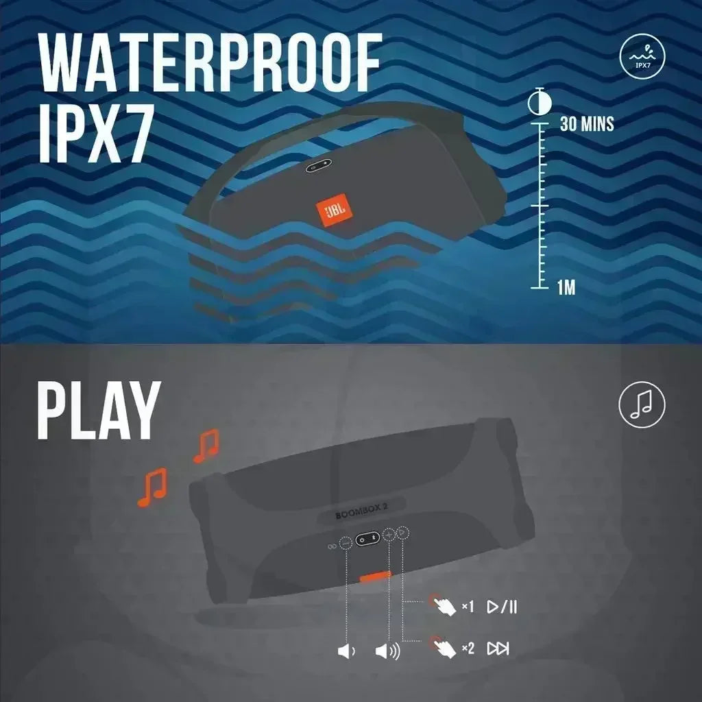 JBL Boombox 2 Bluetooth Wireless Speaker Outdoor High-power Outdoor Portable Speaker Connected To Dual Devices Simultaneously