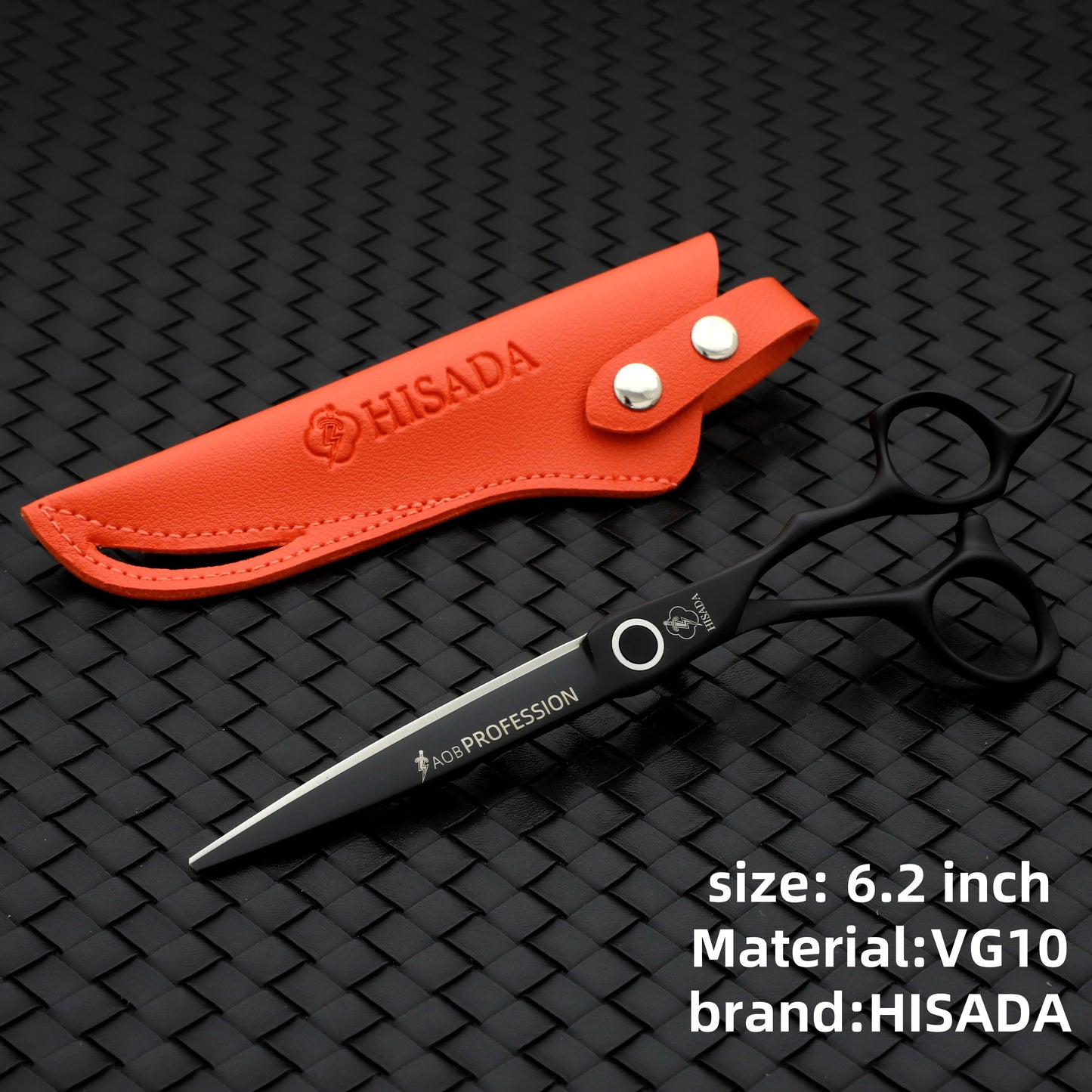 HISADA Hairdressing scissors 6 inch yellow High-end scissors VG10 Material is sharp and wear-resistant scissors tool